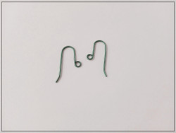 Titaani korviskoukut, sininen, pari