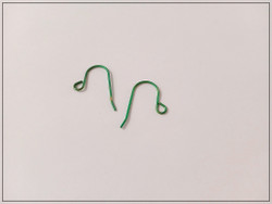 Titaani korviskoukut, vihreä, pari