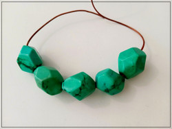 Turkoosi A, 14 x 18 mm, fas. nugetti, 5 kpl