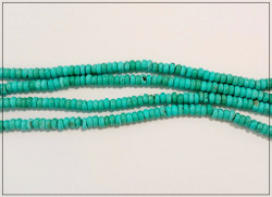 Turkoosi, 4.5 x 2 mm rondelli