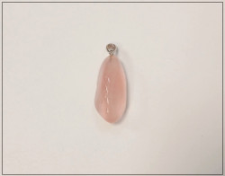 Ruusukvartsi, uniikki kiviriipus .925 pidikkeellä