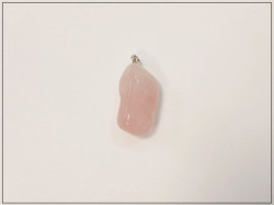 Ruusukvartsi, uniikki kiviriipus .925 pidikkeellä