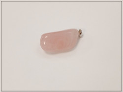 Ruusukvartsi, uniikki kiviriipus .925 pidikkeellä
