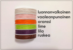 Vahanauha 1 mm, 10 m kela, eri värejä