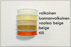 Vahanauha Ø 1 mm, 5 m, eri värejä