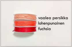 Vahanauha Ø 1 mm, 5 m, eri värejä