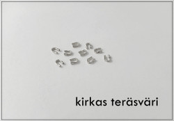 Vaijerinsuojus, 5 x 4 mm, korumetalli, eri värejä, 10 kpl/pss