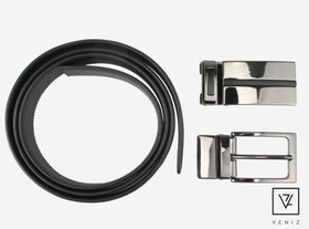 Nahkavyö 35mm lahjapakkauksessa-  2 kpl solkea