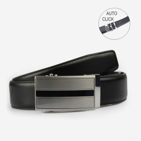 Musta nahkavyö 35mm Automaattioljella