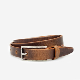 Konjakinruskea nahkavyö 20mm- diamondeffectsolki