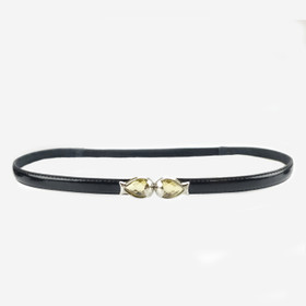 Musta Patella vyö 15mm- kulta Fishkiss-solki