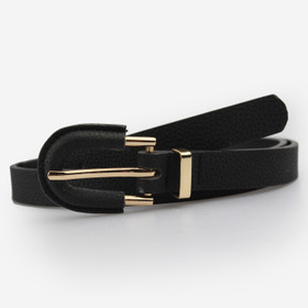 Musta vyö 20mm- nahkavuorisoljella