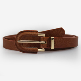 Ruskea vyö 20mm- nahkavuorisoljella