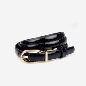 Musta kääntövyö 15mm- kultasoljella