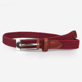L. Viininpunainen Joustovyö 20mm harjatulla hop.so