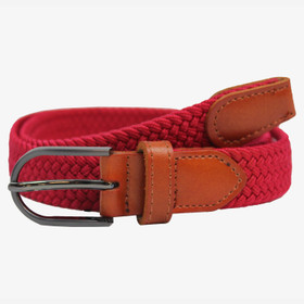 L. Puna-Ruskea Joustopunosvyö 25mm gunmetal soljel