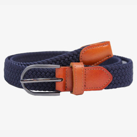 L. Navy/Ruskea Joustopunosvyö 25mm gunmetal soljel