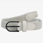 L. Valkoinen Joustopunosvyö 25mm gunmetal soljella