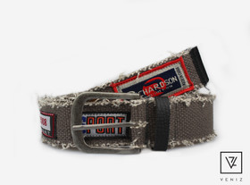 L. Harmaa Kangasvyö 35mm Sports printeillä