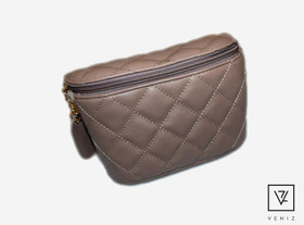 VENIZ Beige tikattu vyölaukku