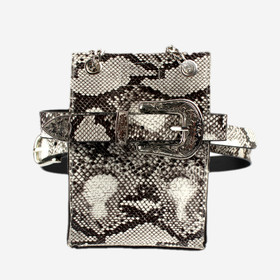 VENIZ Harmaa snake laukkuvyö