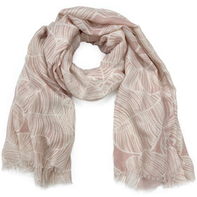 Huivi lehtikuosi -Vaaleanpunainen