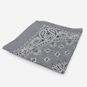 Puuvilla bandana huivi -Tummanharmaa