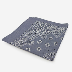 Puuvilla bandana huivi -Denimsininen