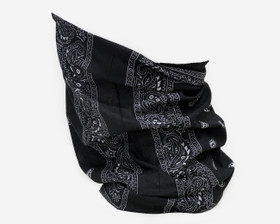 Sporttituubihuivi Musta Bandana kuosi