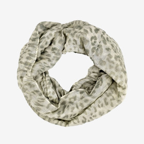 Leopardituubihuivi -Valkoinen