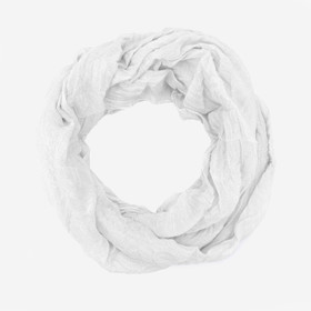 Pliseerattu tuubihuivi -Valkoinen