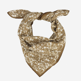 Huivi kukkakuvioitu -Ruskea