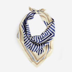 Labyrinttikuvioitu neliöhuivi -Sininen