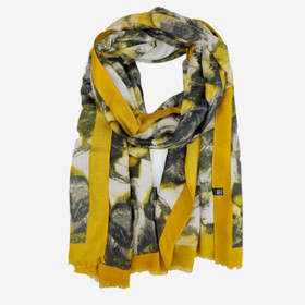 Huivi Akvarellikuvioitu -Keltainen