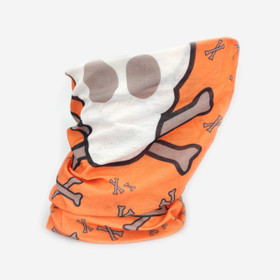 Pääkallo tuubihuivi oranssi