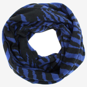 Musta / sininen villasekoite tuubihuivi Seepra