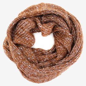 Beige neuletuubihuivi