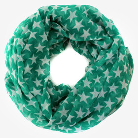 Tähtituubihuivi -Vihreä-valkoinen