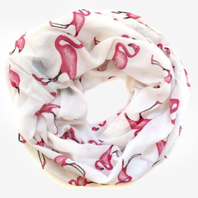 Valkoinen Tuubihuivi Flamingo