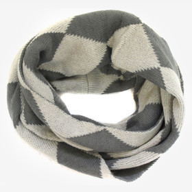 Harmaa tuubihuivi Harlekiini