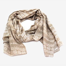 Huivi lumihiutale -Beige