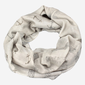 Harmaa tuubihuivi tähti ja ankkuri