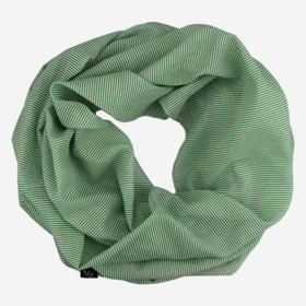 Raidallinen tuubihuivi -Vihreä-valkoinen