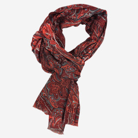 Huivi paisley kuvioitu -Punainen