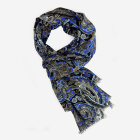 Huivi paisley kuvioitu -Sininen