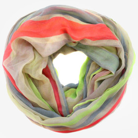 Raitatuubihuivi -Keltainen-värikäs