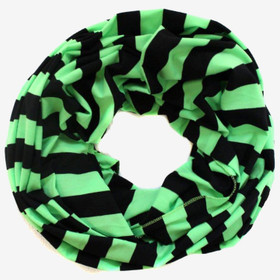 Vihreä mustaraitainen  Tuubihuivi 