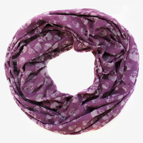 Tuubihuivi pääkallokuosilla -Lila