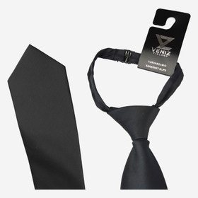 Mustaharmaa solmio 80mm- turvalukolla