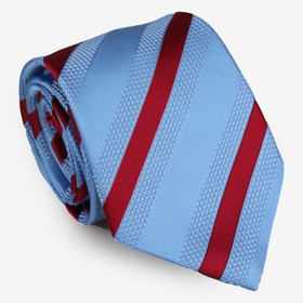 Nuorten sini -puna raidallinen solmio 120cm